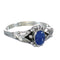 Southwest Lapis And Authentic Sterling Silver Leaf Ring Size 8-1/4 WX61818